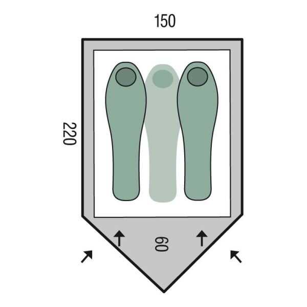 Pinguin Scout 2-3 Khaki Kişilik Çadır