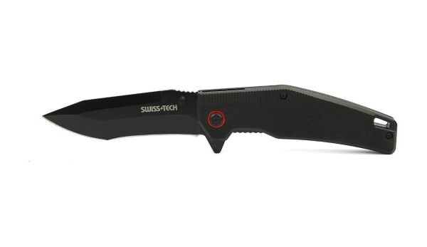 Swiss+Tech  G10 Siyah Titanyum Katlanır Çakı