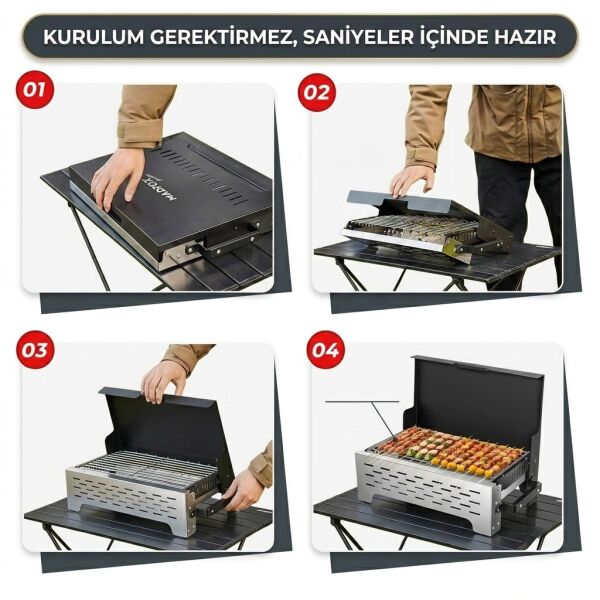 Madfox SteelFold Paslanmaz Çelik Katlanabilir Mangal