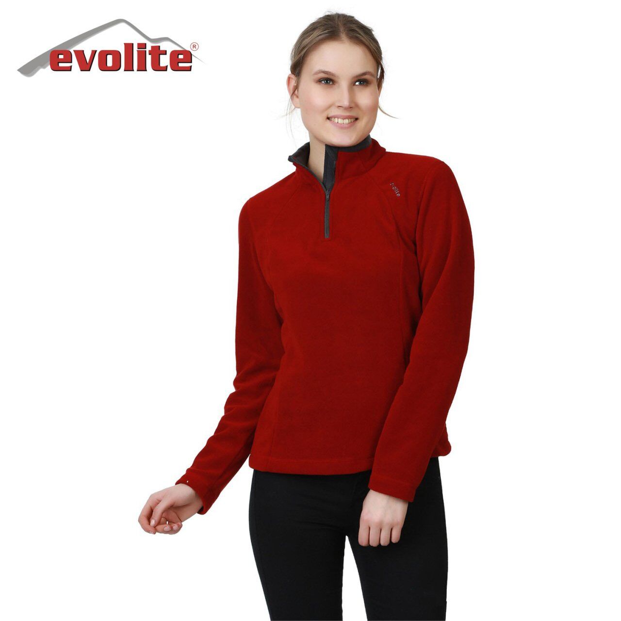 Evolite Fuga Kadın Mikro Polar Sweater - Bordo