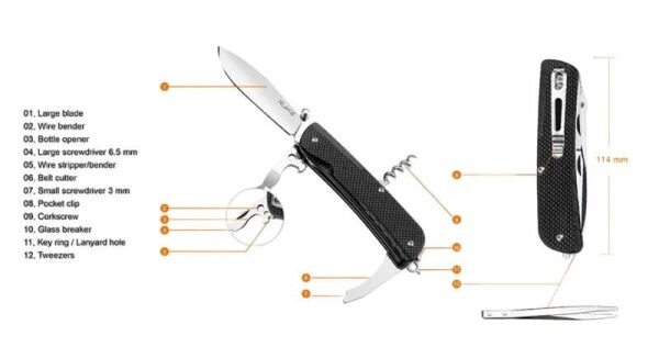 RUIKE LD21-B FONKSİYONEL ÇAKI