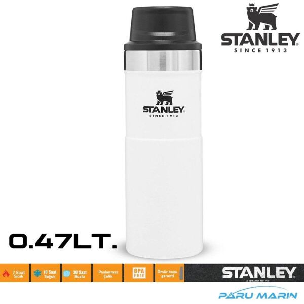 Stanley Tri̇gger Acti̇on 0.47 Li̇tre Termos Beyaz