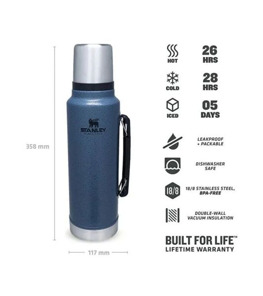 Stanley The Legendary Classic Bottle 1.0 Litre Gri