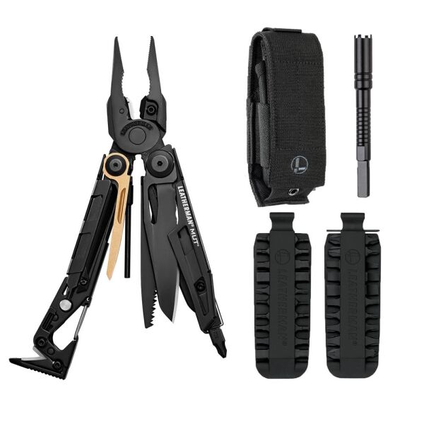 Leatherman Mut Black +si̇yah Molle Kilif+set Multi̇ Tool