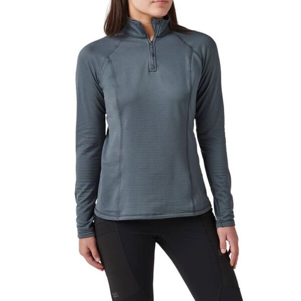 5.11 Stratos 1/4 Zip Turbulence Gri Bayan Shirt