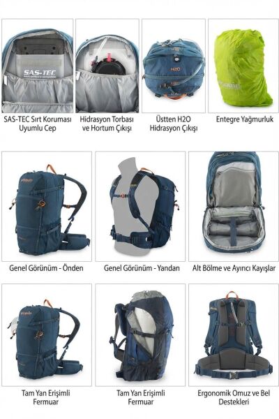 Pinguin Flux 25 Siyah Sırt Çanta