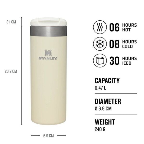 Stanley The Aeroli̇ght 0.47 Li̇tre Termos Krem Renk