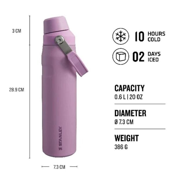 Stanley The Aeroli̇ght Iceflow Soğuk Su Termosu 0.60 Li̇tre Li̇la