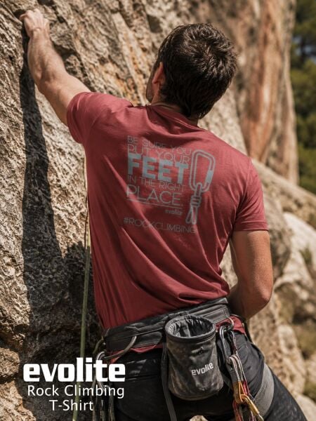 Evolite Rock Climbing T-shirt-Kiremit